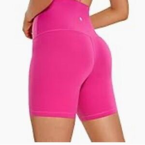 Women's Pink High-Waisted Shorts